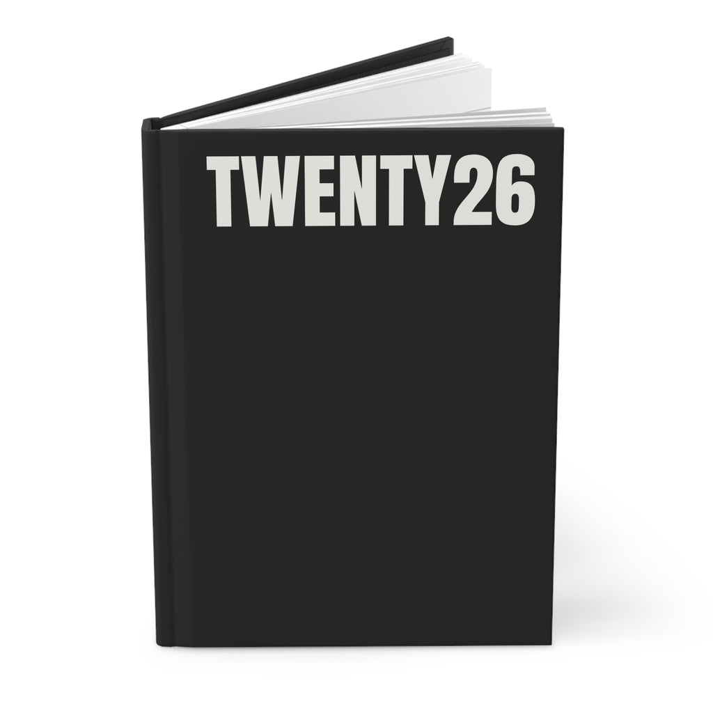 TWENTY26 Hardcover Journal — Minimal Matte Black Notebook