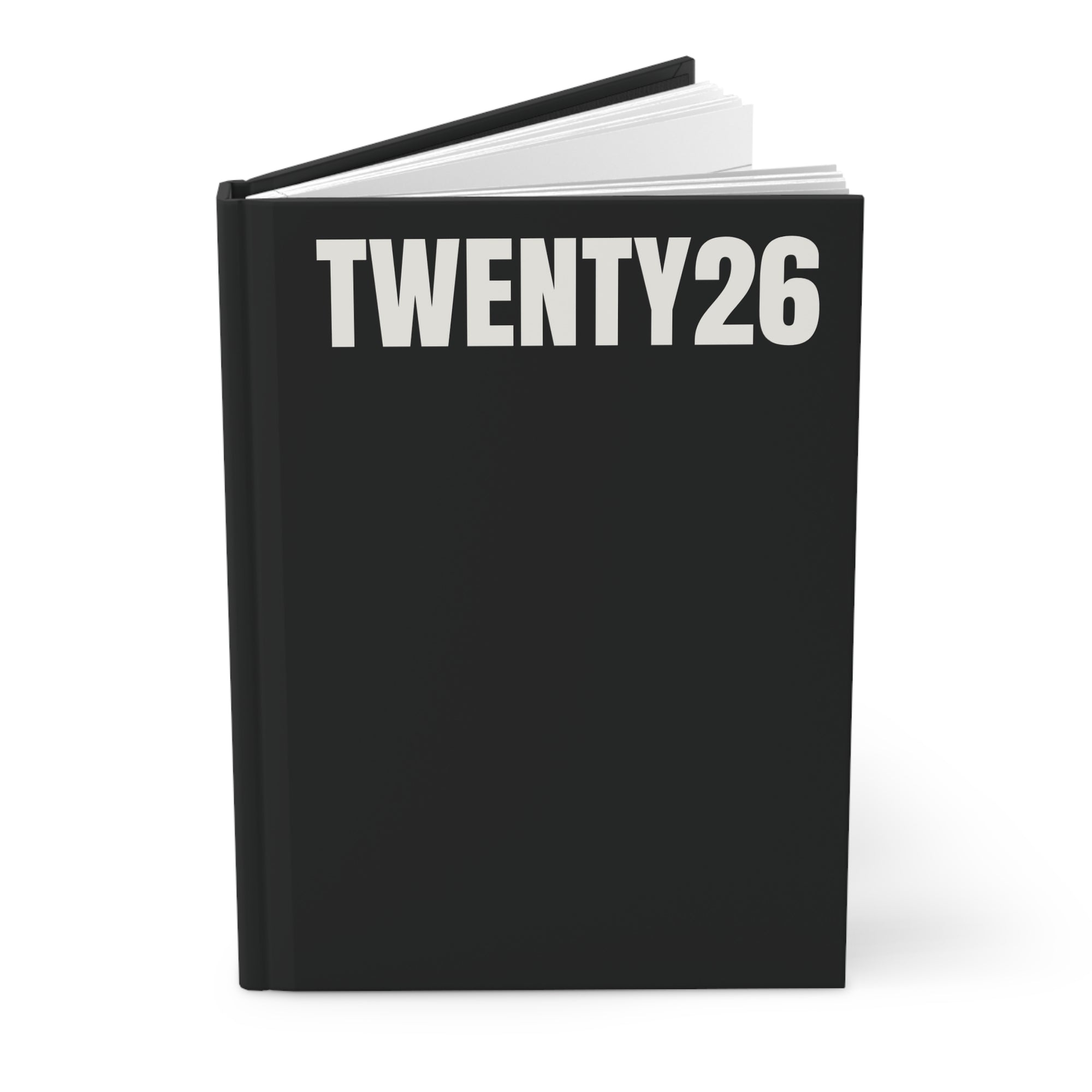 TWENTY26 Hardcover Journal — Minimal Matte Black Notebook