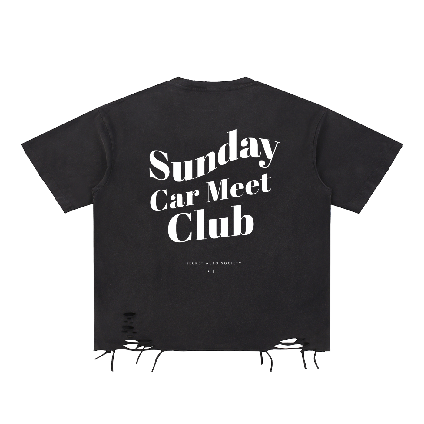 Snow Washed Raw-Hem T-Shirt