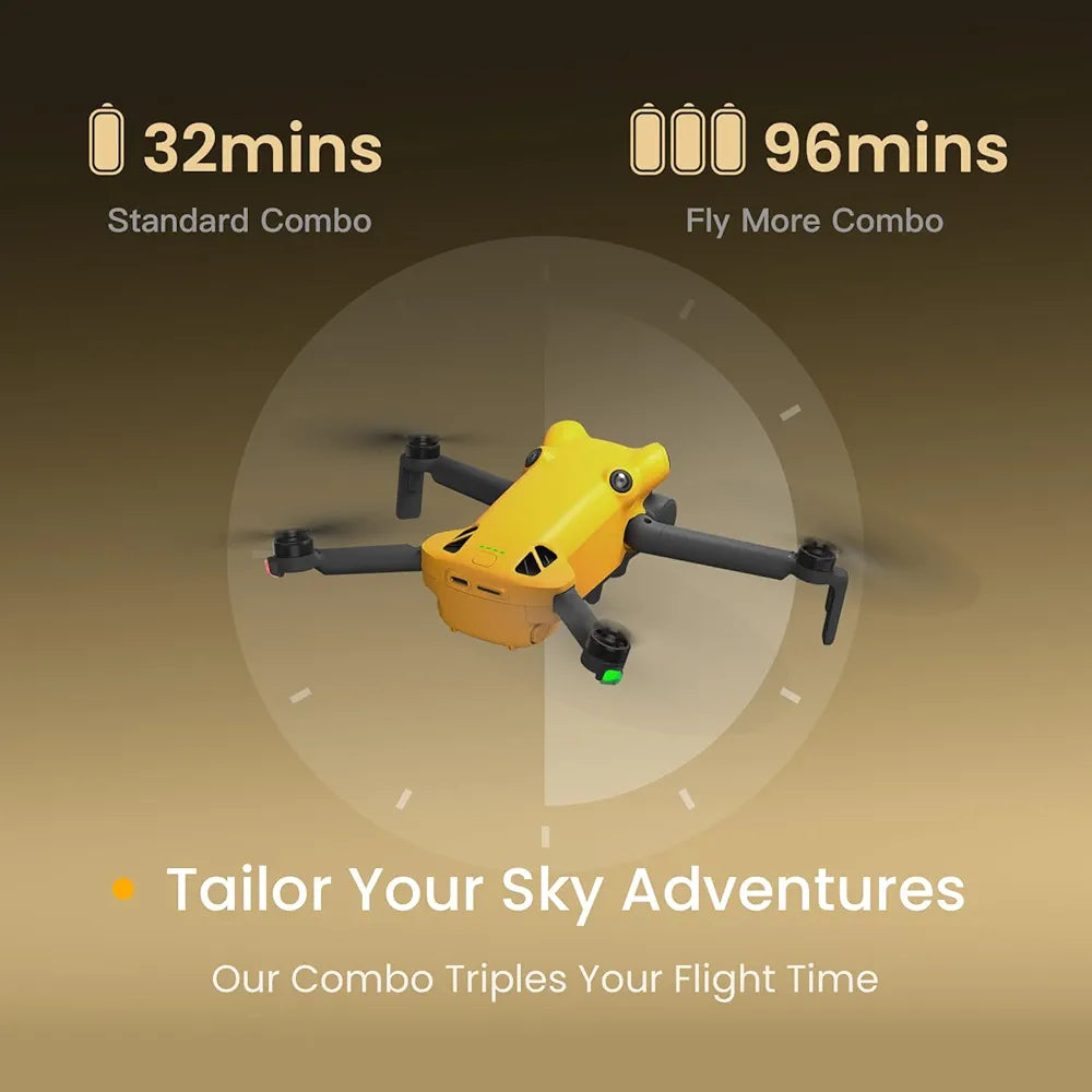 SKYROVER X1 Fly More Combo, Drone with Camera 4K for Adults, 8K Photo, Under 249g, 50000ft Transmission, 96-Min Flight Time with 3 Batteries