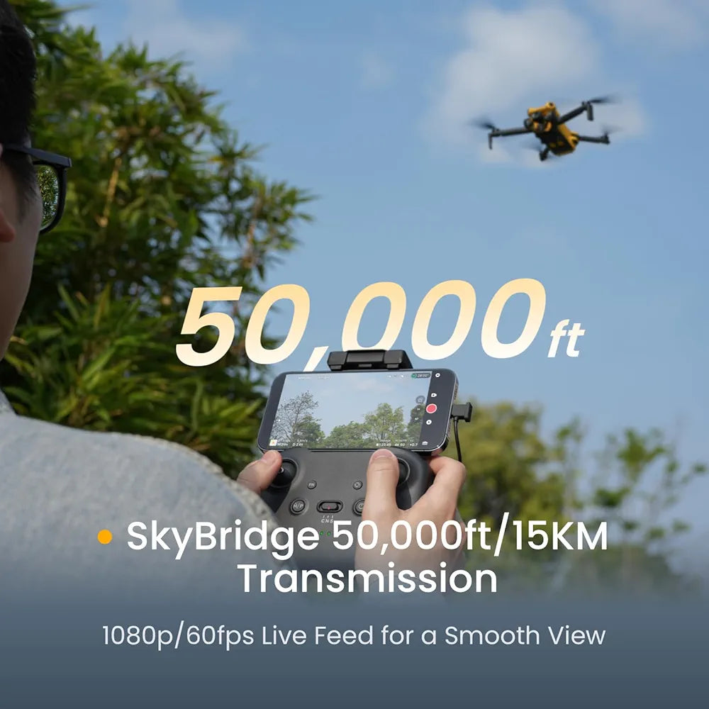 SKYROVER X1 Fly More Combo, Drone with Camera 4K for Adults, 8K Photo, Under 249g, 50000ft Transmission, 96-Min Flight Time with 3 Batteries