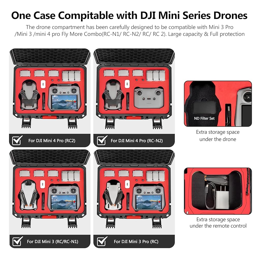 STARTRC Waterproof Hard Carrying Case for DJI Mini 3/Mini 3 Pro Accessories 