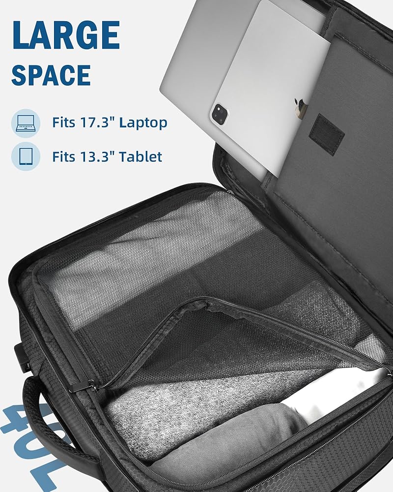 Avata 2 Case, Expandable Carry On Bag for DJI Goggles 3, RC Motion 3, Large Capacity Avata 2 Backpack Fits 17.3 Inch Laptop and DJI Fly More Combo, Travel Drone Carrying Case for Accessories