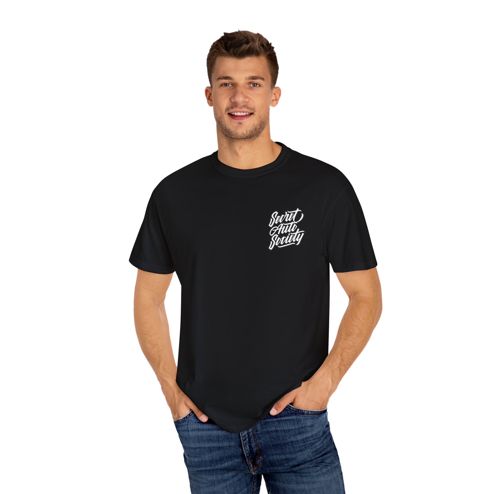 Secret Auto Society Graphic Tee – Car Enthusiast Streetwear | Casual T-Shirt